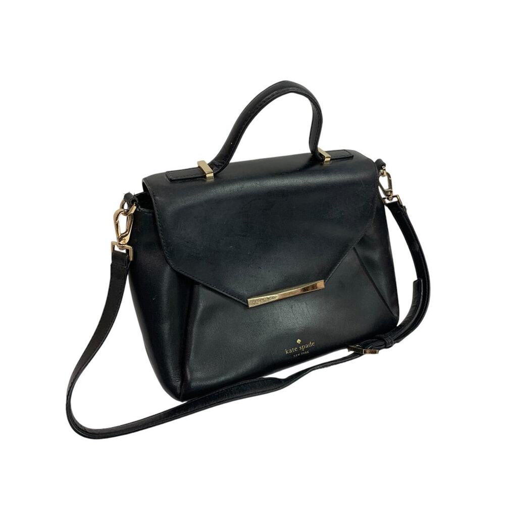 Kate Spade Palermo Camden Way Satchel Shoulder Bag Black Leather